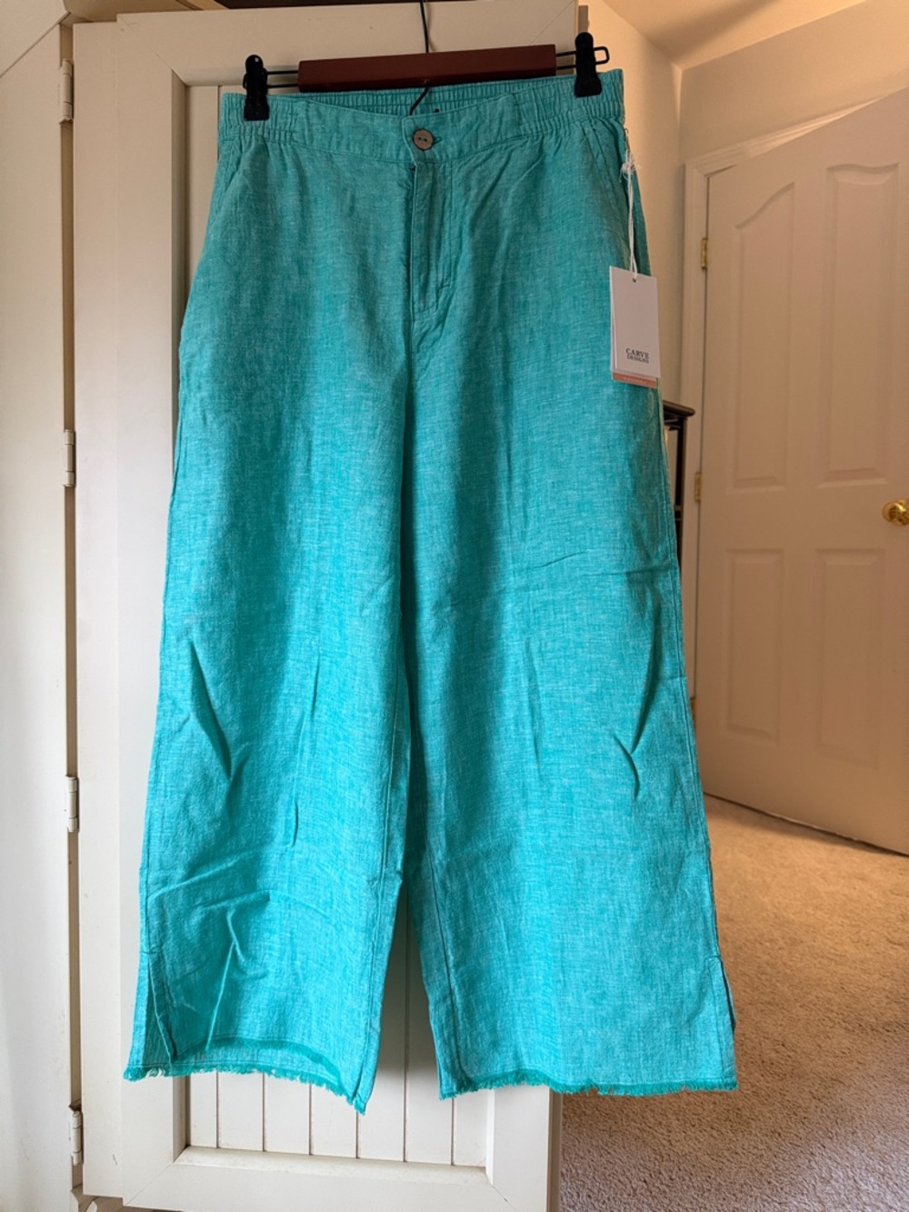 Carve Designs pretty greenWide-Leg Linen Chinos